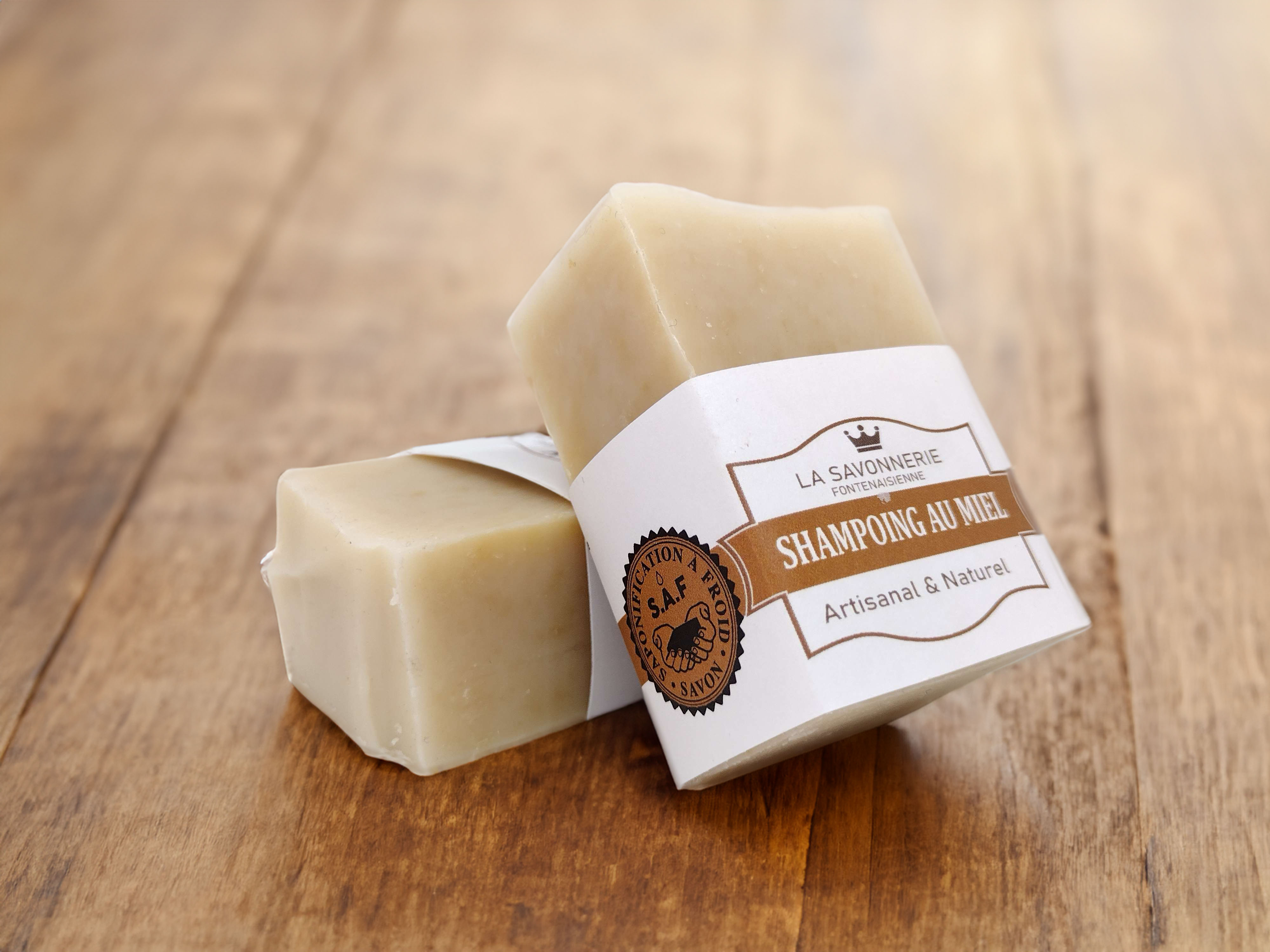 shampooing miel fond bois